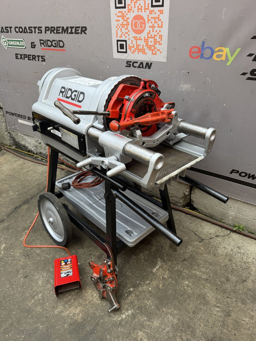 Ridgid 1224 Threader Pipe Threading Machine 1/2 to 4” 714 711 die Heads.  Works