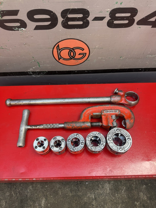Ridgid 00R Pipe Threading Set, Ratchet, Handle 5 Dies  1/4-1 inch  7/9/26 #3