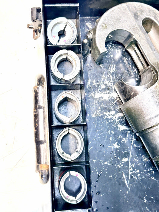 BURNDY REVOLVER HYPRESS Y750 Hydraulic Crimper With 5 Die Sets