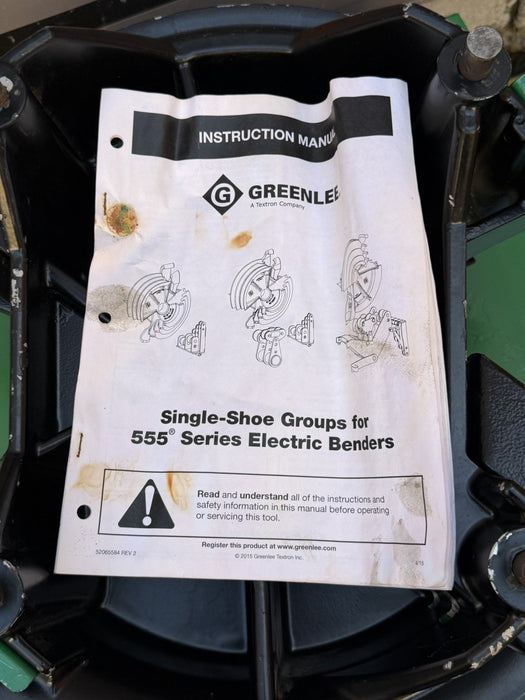 Greenlee PVC-Coated Rigid Shoe Group 1/2”-2” for 555 555c Bender Series Open Box