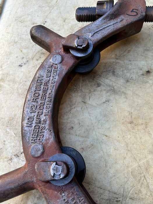 Reed #12 Rotary Cutter Hinged Pipe Cutter 10 to 12 inch  Works Great BG5