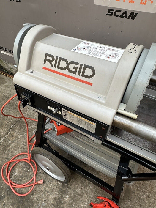 Ridgid 1224 Pipe Threader Threading Machine Works Great 2 Dies  1/2-4” Cap. 3/24