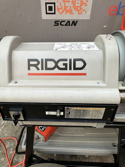 Ridgid 1224 Pipe Threader Threading Machine Works Great 2 Dies  1/2-4” Cap. 3/24