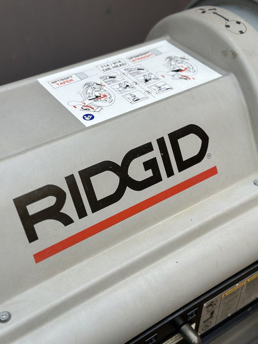 Ridgid 1224 Pipe Threader Threading Machine Works Great 2 Dies  1/2-4” Cap. 3/24