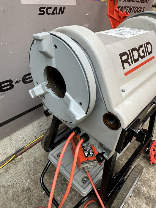 Ridgid 1224 Pipe Threader Threading Machine Works Great 2 Dies  1/2-4” Cap. 3/24