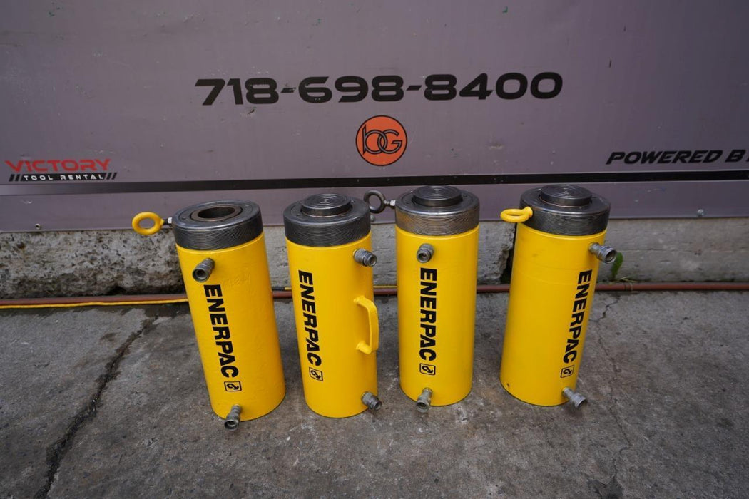 Enerpac 150 ton Cylinders 13 inch stroke Double Acting Set of 4.  Nice  Set