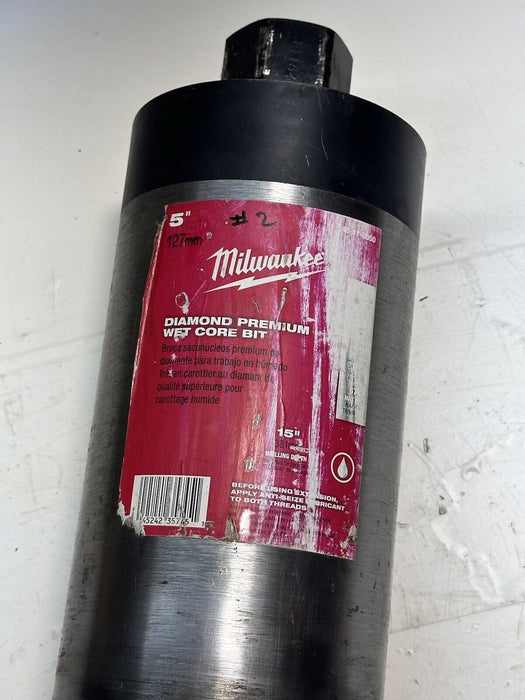 Milwaukee Tool 48-17-3050 5" Diamond Premium Wet Core Bit USED ONCE #2