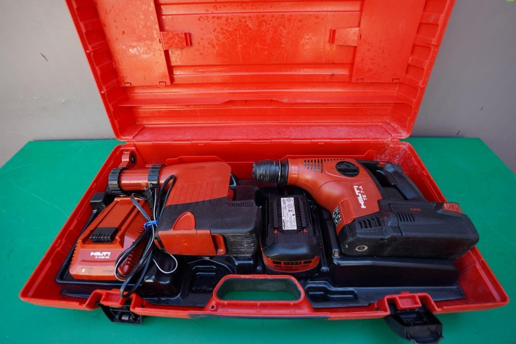 Hilti TE 7-A 36 volt Cordless Hammer Drill. 2 Batteries. Charger. Vacuum. MINT.