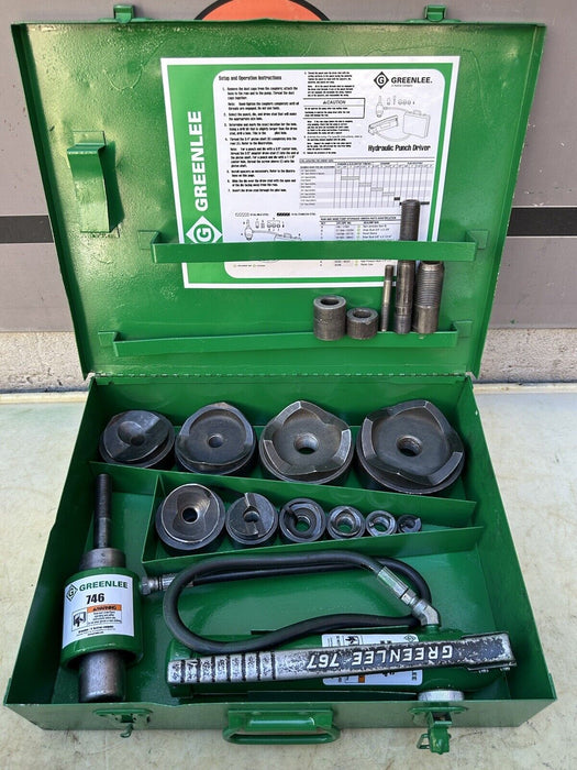 Greenlee 7310 1/2 to 4 inch Hydraulic Knock Out Punch & Die Set Nice   5/29 #3