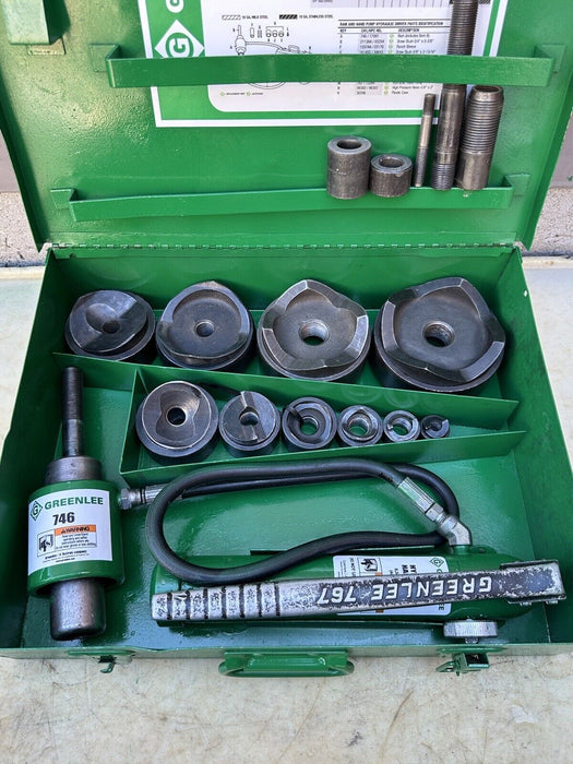 Greenlee 7310 1/2 to 4 inch Hydraulic Knock Out Punch & Die Set Nice   5/29 #3