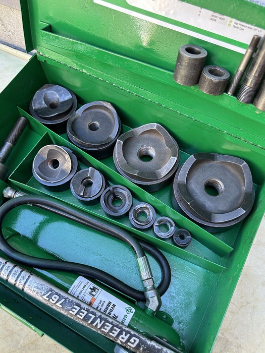 Greenlee 7310 1/2 to 4 inch Hydraulic Knock Out Punch & Die Set Nice   5/29 #3