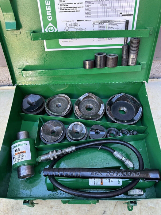 Greenlee 7310 1/2 to 4 inch Hydraulic Knock Out Punch & Die Set Nice   5/29 #4