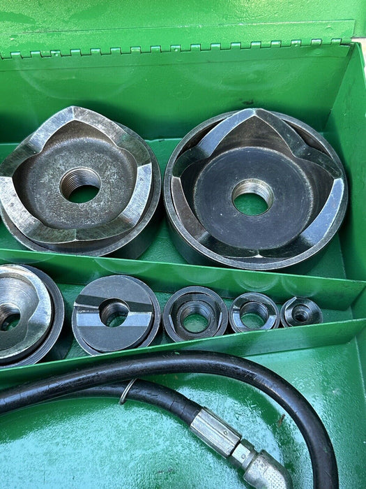 Greenlee 7310 1/2 to 4 inch Hydraulic Knock Out Punch & Die Set Nice   5/29 #4