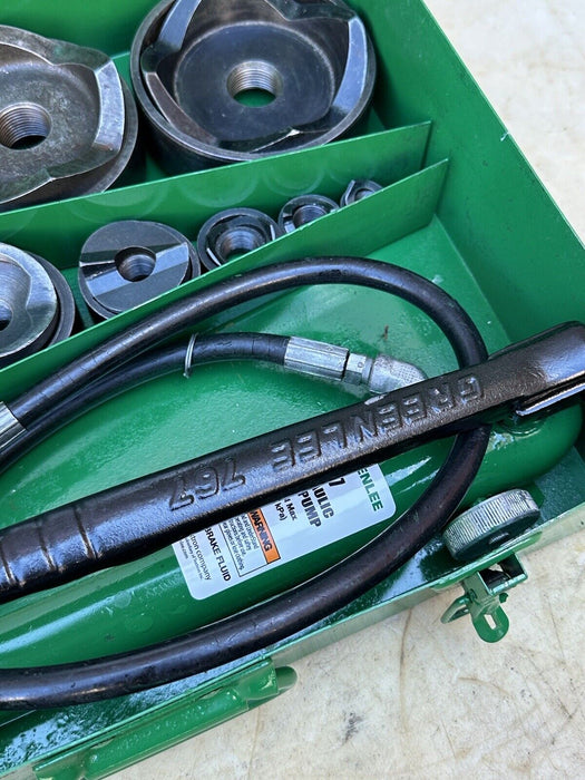 Greenlee 7310 1/2 to 4 inch Hydraulic Knock Out Punch & Die Set Nice   5/29 #4