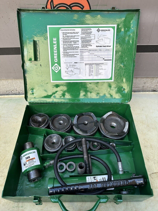 Greenlee 7310 1/2 to 4 inch Hydraulic Knock Out Punch & Die Set Nice   5/29 #5