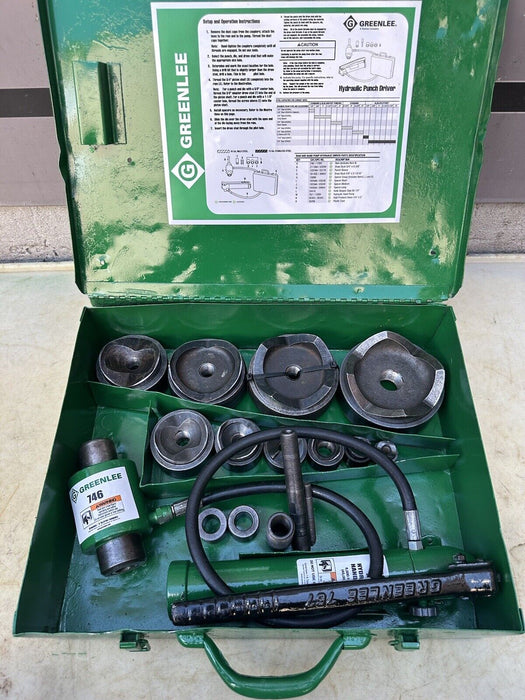 Greenlee 7310 1/2 to 4 inch Hydraulic Knock Out Punch & Die Set Nice   5/29 #5