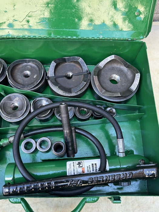 Greenlee 7310 1/2 to 4 inch Hydraulic Knock Out Punch & Die Set Nice   5/29 #5