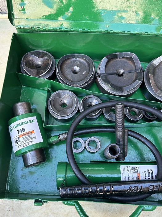 Greenlee 7310 1/2 to 4 inch Hydraulic Knock Out Punch & Die Set Nice   5/29 #5