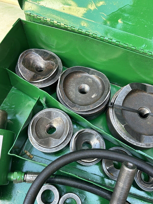 Greenlee 7310 1/2 to 4 inch Hydraulic Knock Out Punch & Die Set Nice   5/29 #5