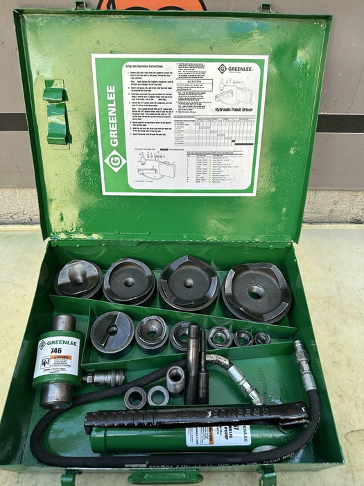 Greenlee 7310 1/2 to 4 inch Hydraulic Knock Out Punch & Die Set Nice   5/29 #6