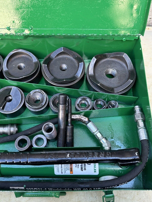 Greenlee 7310 1/2 to 4 inch Hydraulic Knock Out Punch & Die Set Nice   5/29 #6