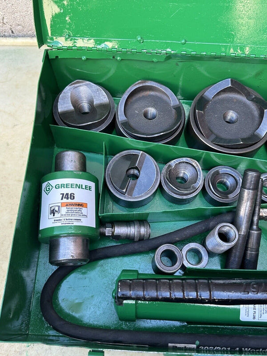 Greenlee 7310 1/2 to 4 inch Hydraulic Knock Out Punch & Die Set Nice   5/29 #6