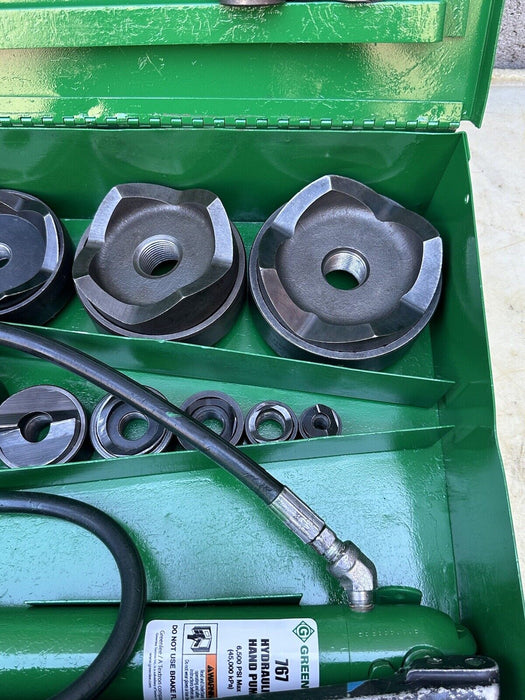 Greenlee 7310 1/2 to 4 inch Hydraulic Knock Out Punch & Die Set Nice   5/29 #9