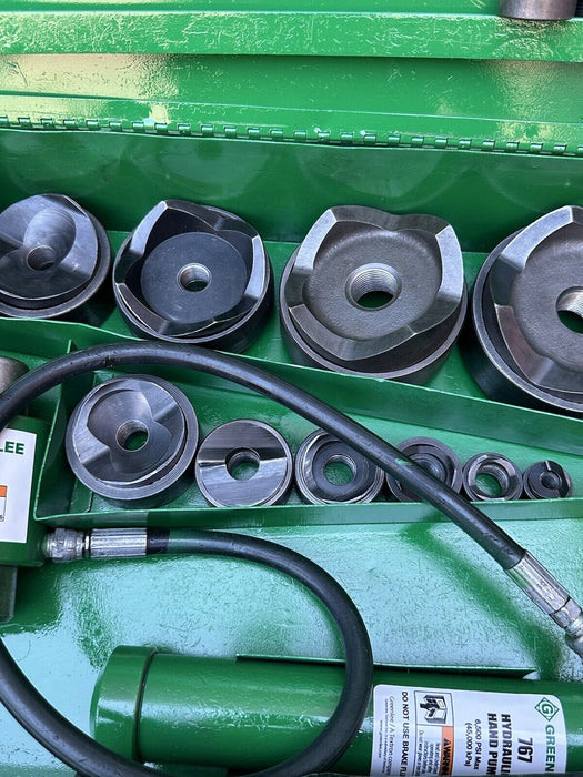 Greenlee 7310 1/2 to 4 inch Hydraulic Knock Out Punch & Die Set Nice   5/29 #9