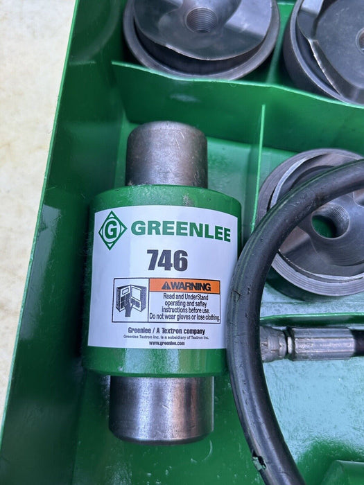 Greenlee 7310 1/2 to 4 inch Hydraulic Knock Out Punch & Die Set Nice   5/29 #9