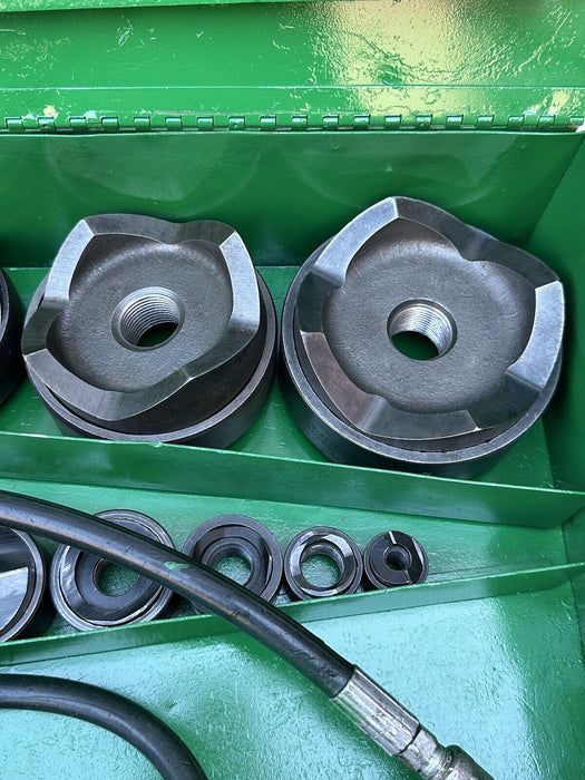 Greenlee 7310 1/2 to 4 inch Hydraulic Knock Out Punch & Die Set Nice   5/29 #9