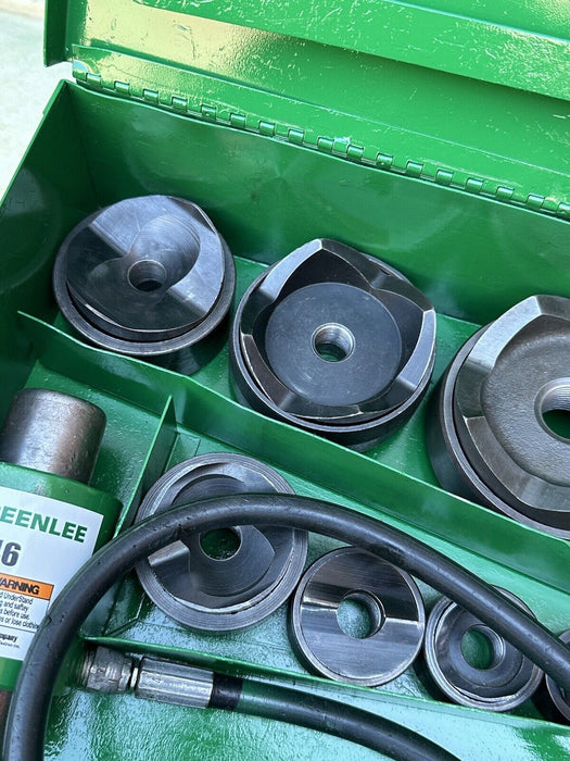 Greenlee 7310 1/2 to 4 inch Hydraulic Knock Out Punch & Die Set Nice   5/29 #9