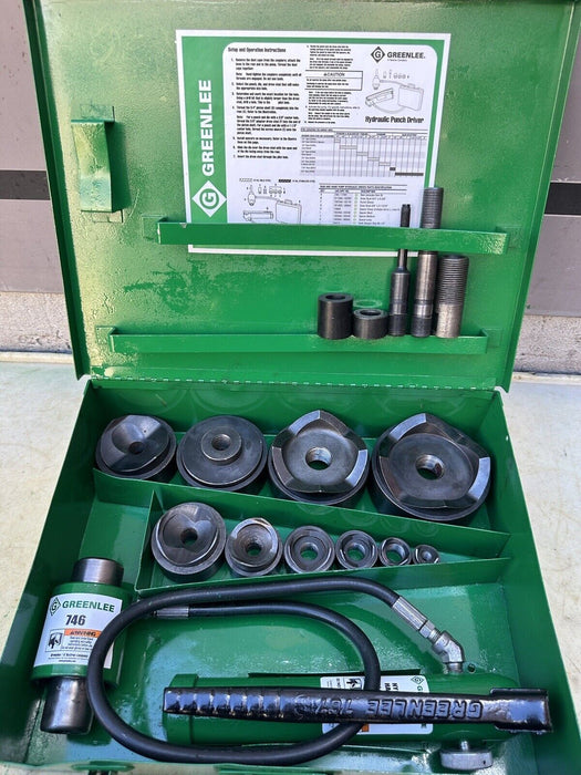 Greenlee 7310 1/2 to 4 inch Hydraulic Knock Out Punch & Die Set Nice   5/29 #10