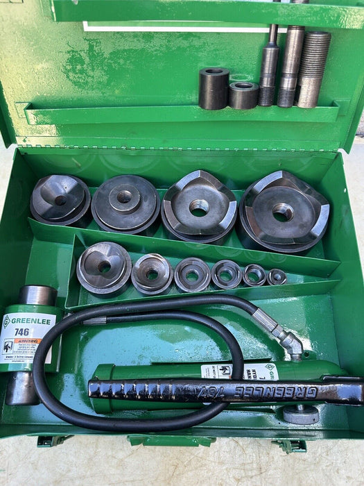 Greenlee 7310 1/2 to 4 inch Hydraulic Knock Out Punch & Die Set Nice   5/29 #10