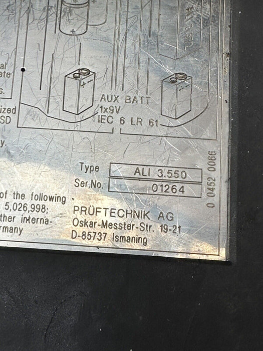 PRUFTECHNIK ROTALIGN LASER SHAFT ALIGNMENT ALI 3.550 W/ ACCESSORIES