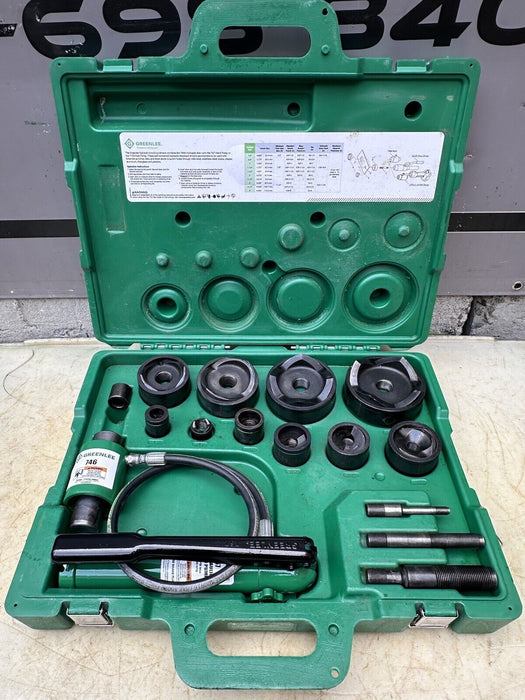 GREENLEE 7310 SB 11-Ton Hydraulic Knockout KO Punch & Die Set 1/2 to 4"  6/5 #7