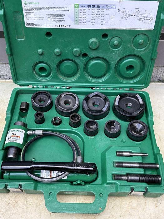 GREENLEE 7310 SB 11-Ton Hydraulic Knockout KO Punch & Die Set 1/2 to 4"  6/5 #7