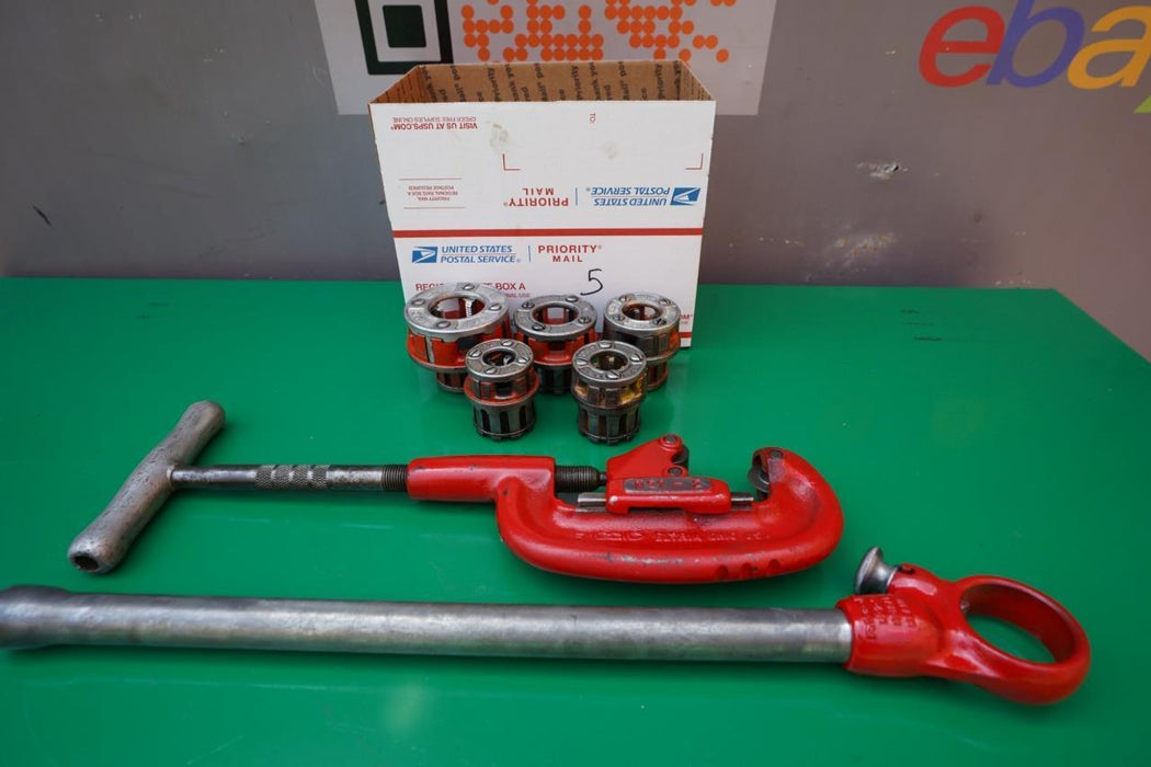 Ridgid 00-R Pipe Threader Die Set 1/4 to 1 Inch Pipe Cutter Great Shape #5