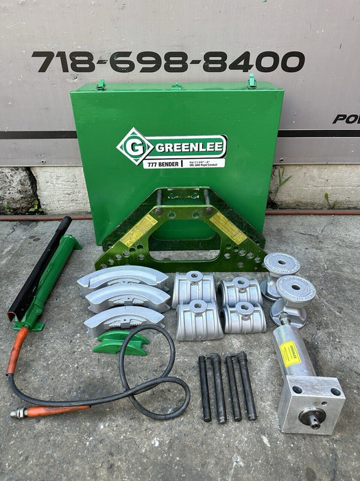 Greenlee 777 1/4 to 4 inch Rigid Hydraulic Pipe Conduit Bender Works Great #2