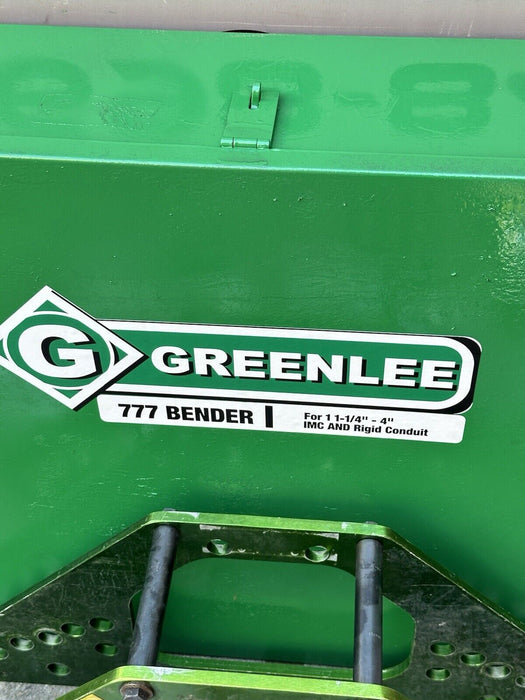 Greenlee 777 1/4 to 4 inch Rigid Hydraulic Pipe Conduit Bender Works Great #2