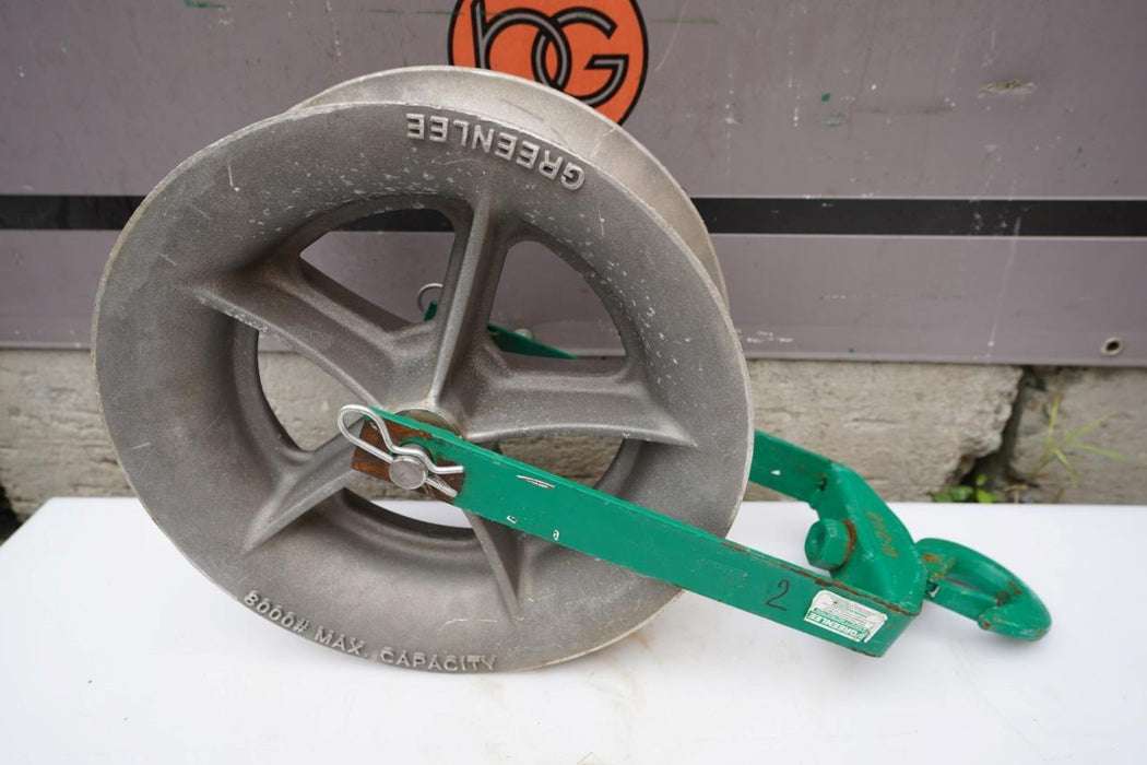 Greenlee 8018 8000 lbs Sheave 18 inch for Tugger Puller Great Shape  #2