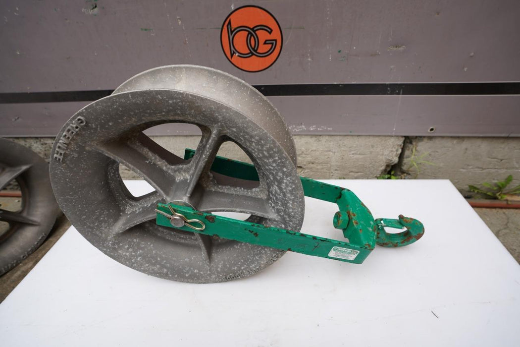 Greenlee 8018 8000 lbs Sheave 18 inch for Tugger Puller Great Shape  #7