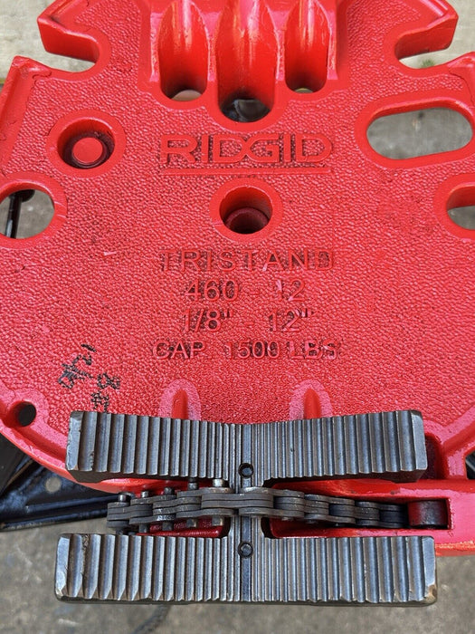 Ridgid Tristand® 460-12 Portable Tripod Chain Vise 1/8 - 12” Capacity Nice #8