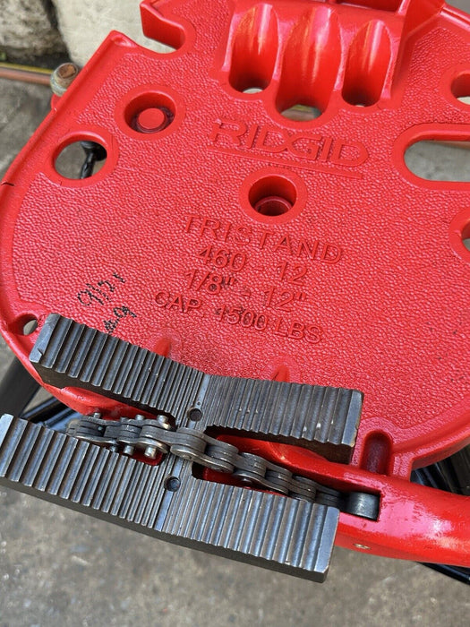 Ridgid Tristand® 460-12 Portable Tripod Chain Vise 1/8 - 12” Capacity Nice #9