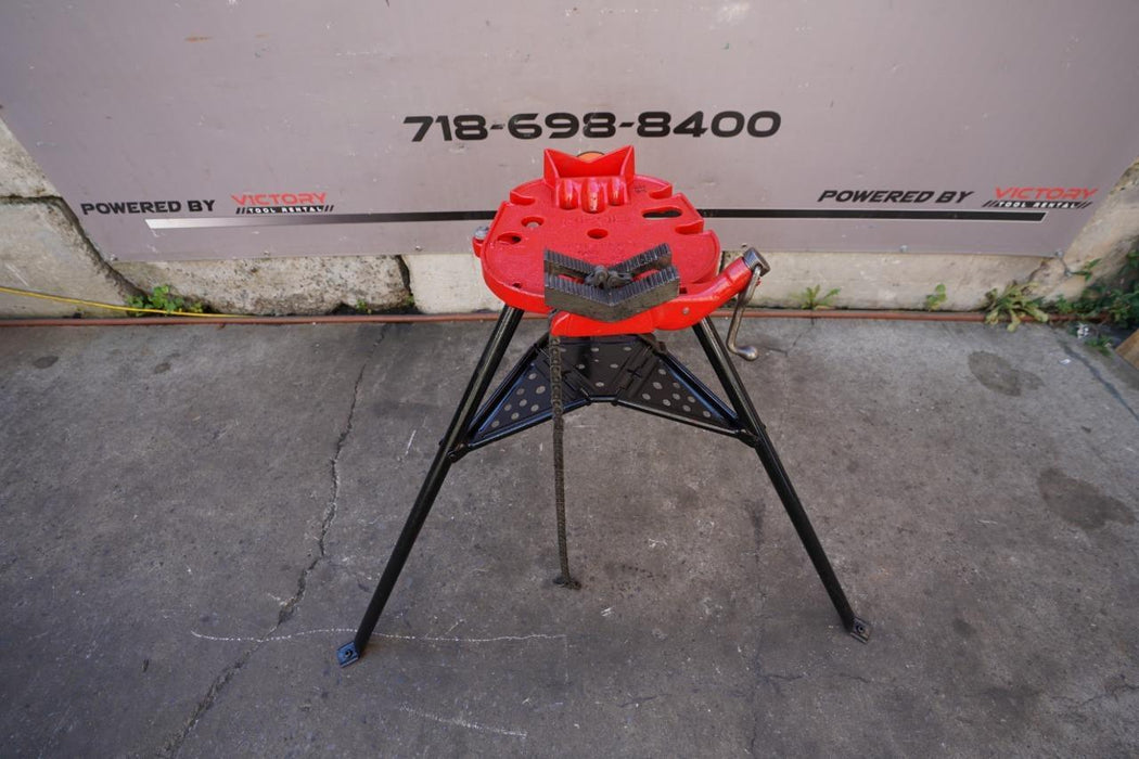 Ridgid 460 Pipe Vise Tripod Tri Stand.  Up to 12 inches. Nice Shape.  #9