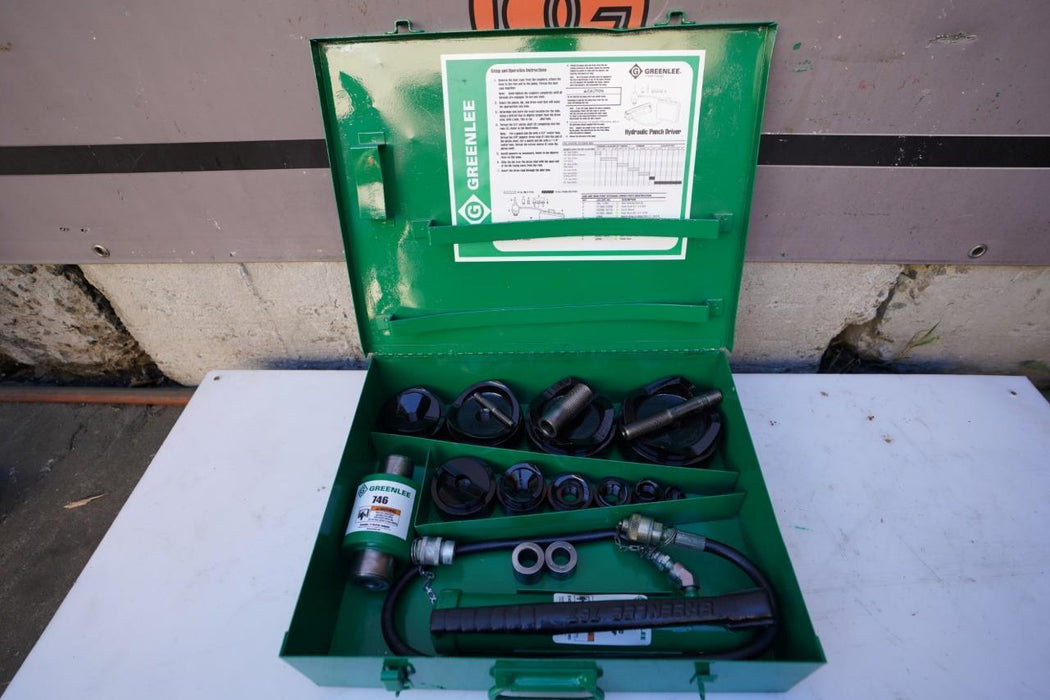 Greenlee 7310 1/2 to 4 inch Hydraulic Knock Out Punch and Die Set #5