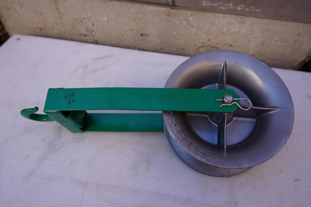 Greenlee Cable Sheave 4000 lbs 12 inch for Tugger Puller. Nice Shape.  #3