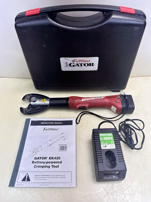 GREENLEE GATOR EK425L 18V CORDLESS CRIMPER (6 Ton) W Battery + Charger Tested!