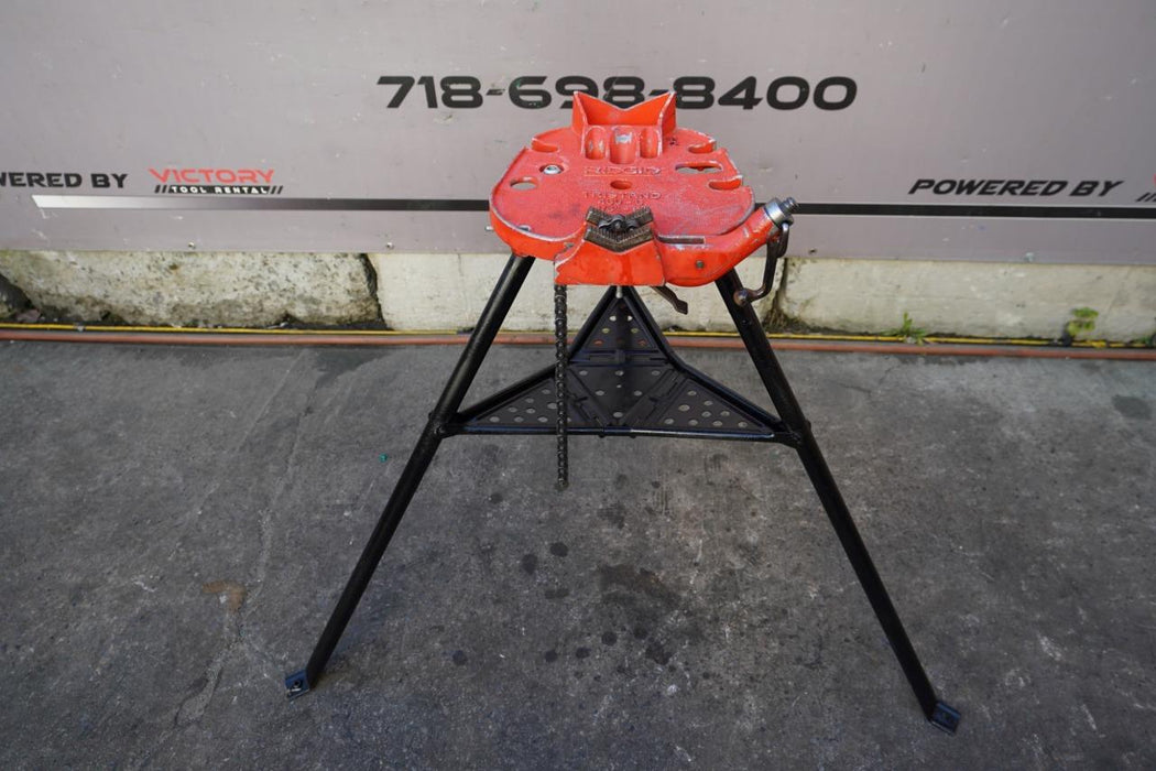 Ridgid 460 Pipe Vise Tripod Tri Stand.  Up to 6 inches. Nice Shape.  #2