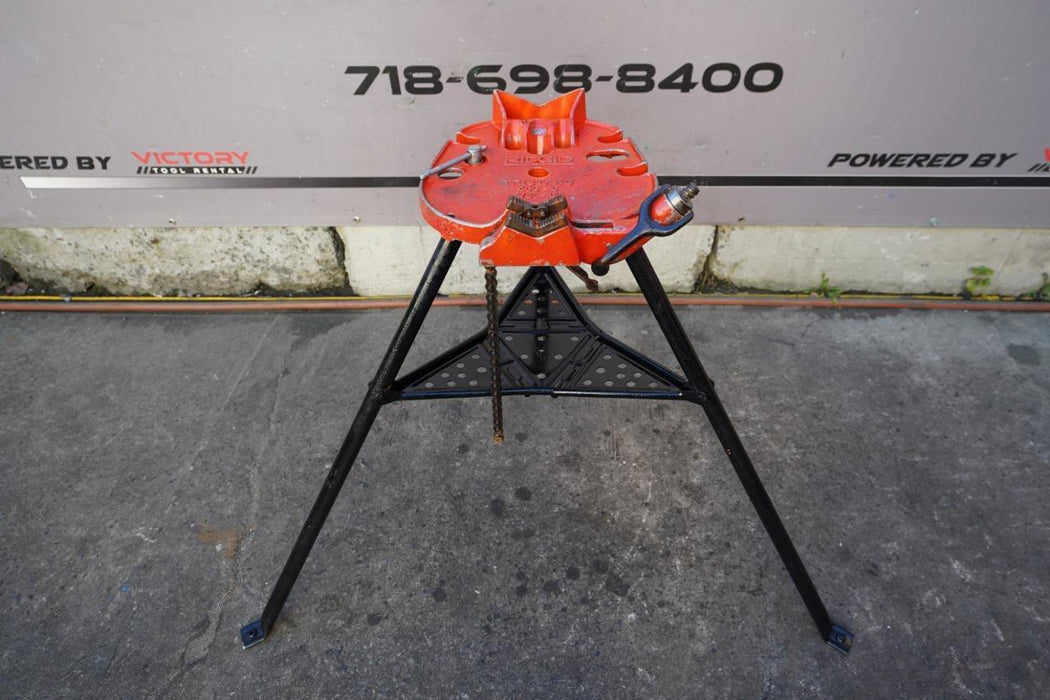 Ridgid 460 Pipe Vise Tripod Tri Stand.  Up to 6 inches. Nice Shape.  #4