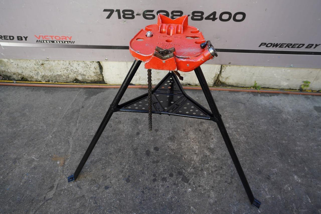 Ridgid 460 Pipe Vise Tripod Tri Stand.  Up to 6 inches. Nice Shape.  #5